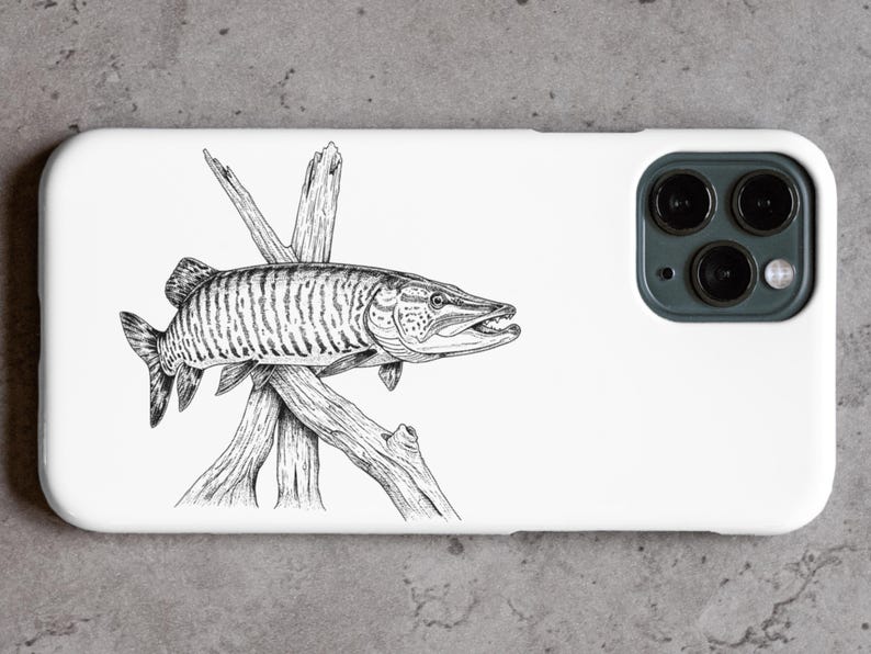 Tiger Musky svg dxf png Muskellunge Realistic Detailed Fishing Digital Download Laser Files image 6
