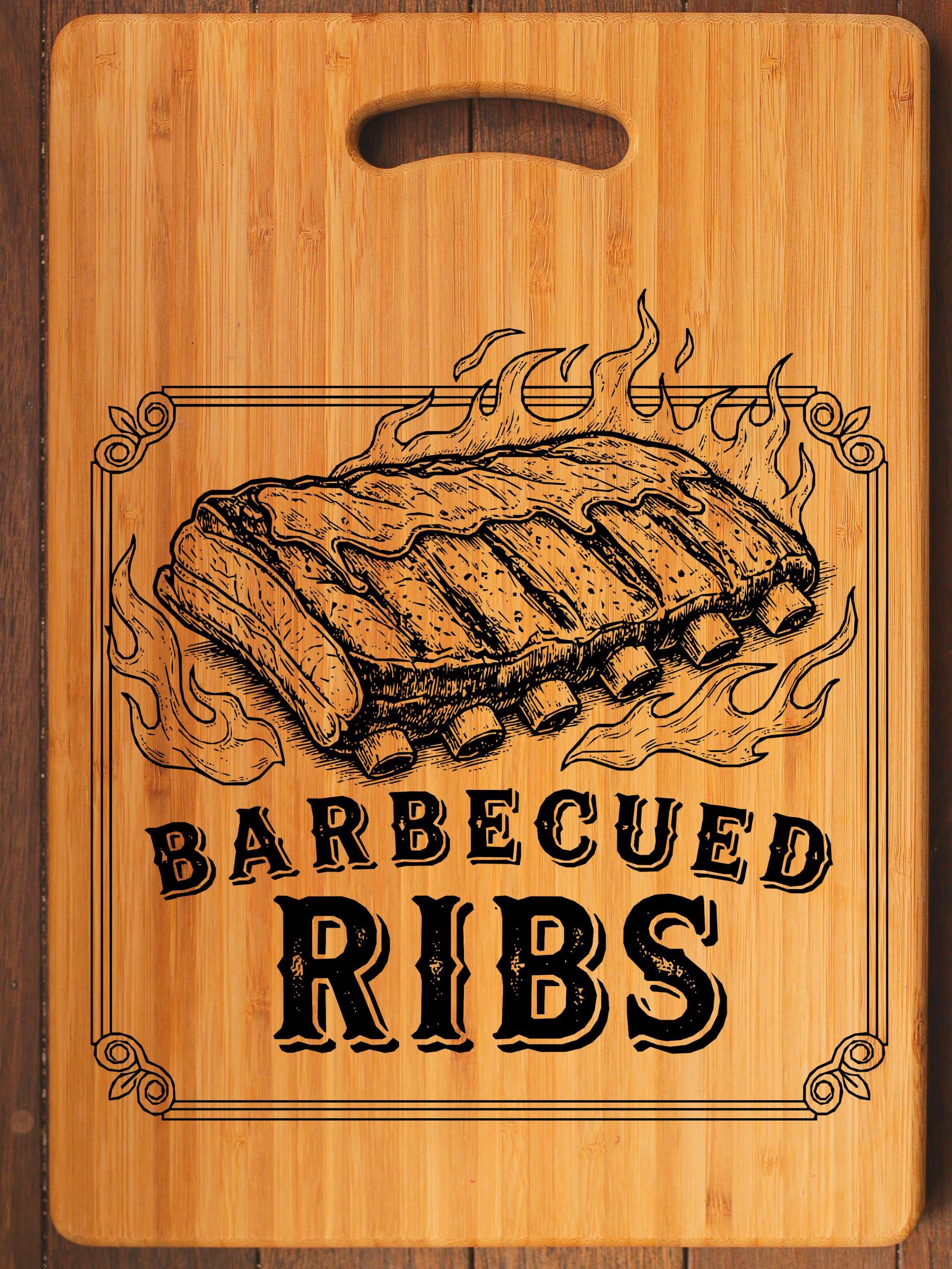 Barbecued Ribs Svg Dxf Png Bbq Barbeque Sign Digital Download Laser ...