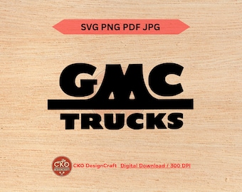 Logotipo de GMC SVG, PNG, PDF, JPEG, camión vintage 1947-1960 (descarga digital), archivos láser