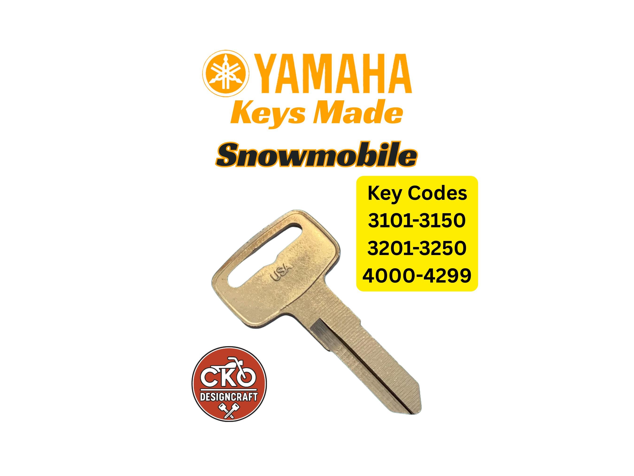 Yamaha Snowmobile Keys Replacement Cut to Key Codes (3101-3150