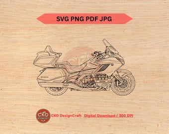 2025 honda GL1800 svg png pdf jpeg Gold Wing (Digitaler Download) Laser-Dateien