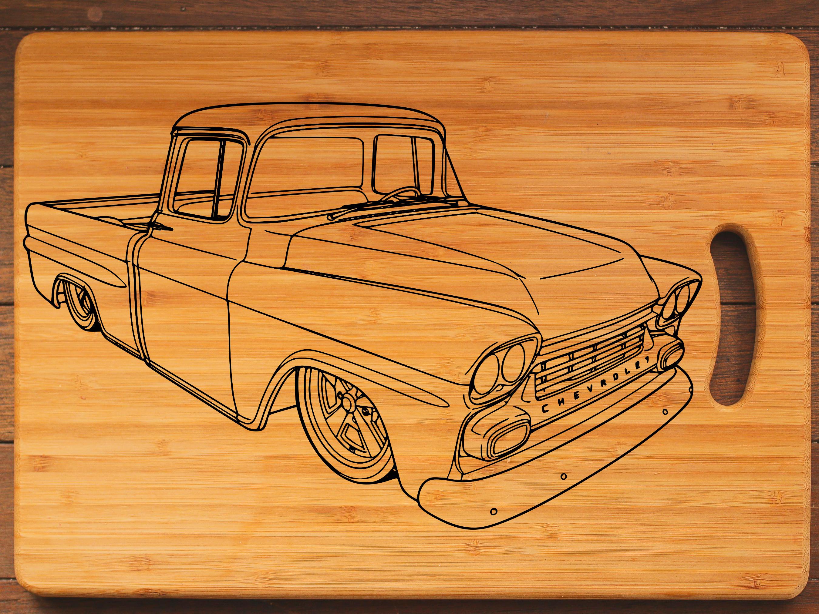1958 Chevy Truck Svg Png Dxf Jpeg Chevrolet Apache Laser Files Digital ...