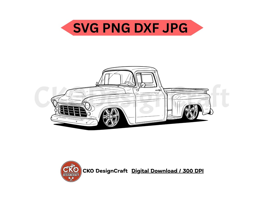 1957 Chevy Truck Svg Png Dxf Jpeg Chevrolet Apache (digital Download ...