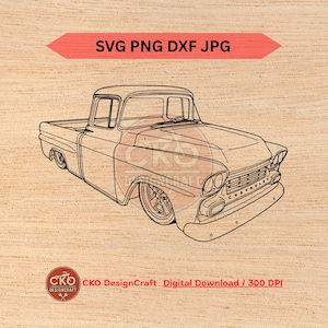 1958 Chevy Truck svg png dxf jpeg Chevrolet Apache Laser Files Digital Download