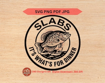 Crappie Fish SVG, Laser Files for Hat Patch (Digital Download)
