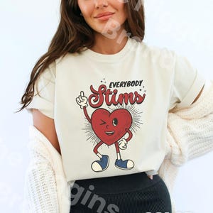 Everybody Stims Shirt, SPED Teacher Gift, Neurodiversity Inclusion T-Shirt, Cute Heart Autism Acceptance Spectrum Comfort Colors® Tee