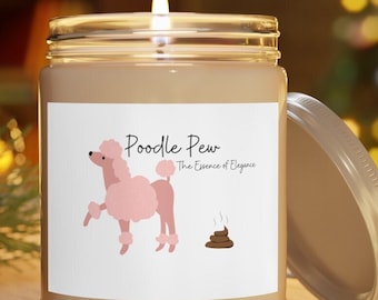 Funny Poodle Pew Fragrant Candle Gag Gift, Dog Lover Candle, Poodle Poo Candle, Christmas White Elephant Gift, Funny Dog Candle, Gag Gift