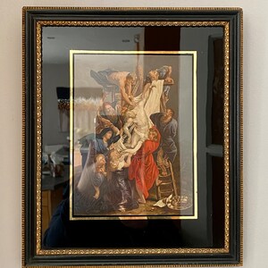Antique Framed Print of the Descent of the Cross by George Baxter ...