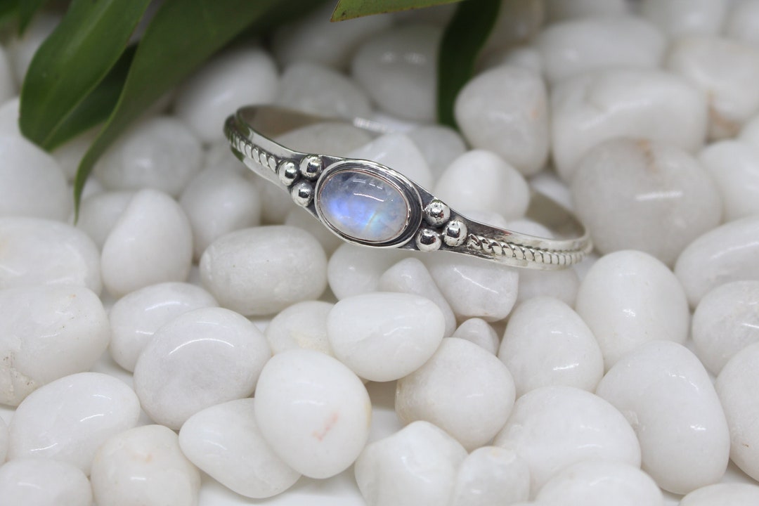 Natural Moonstone Bracelets for Women, Adjustable Moonstone Bracelet