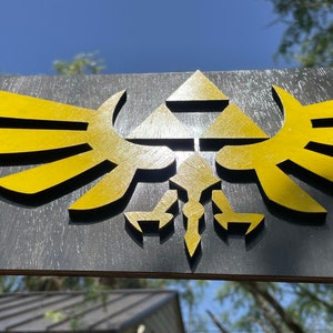 3D Wood Zelda Royal Hyrule Crest TOTK inspired