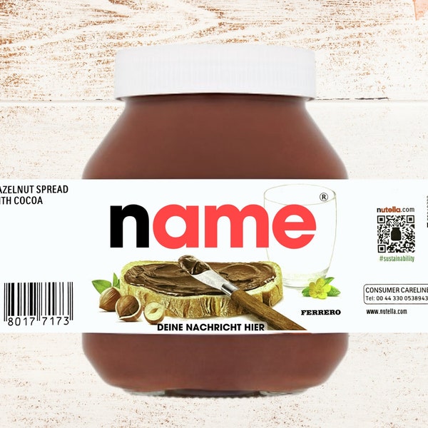 Wunderschne Nutella Lffel Personalisiert Ebenbild