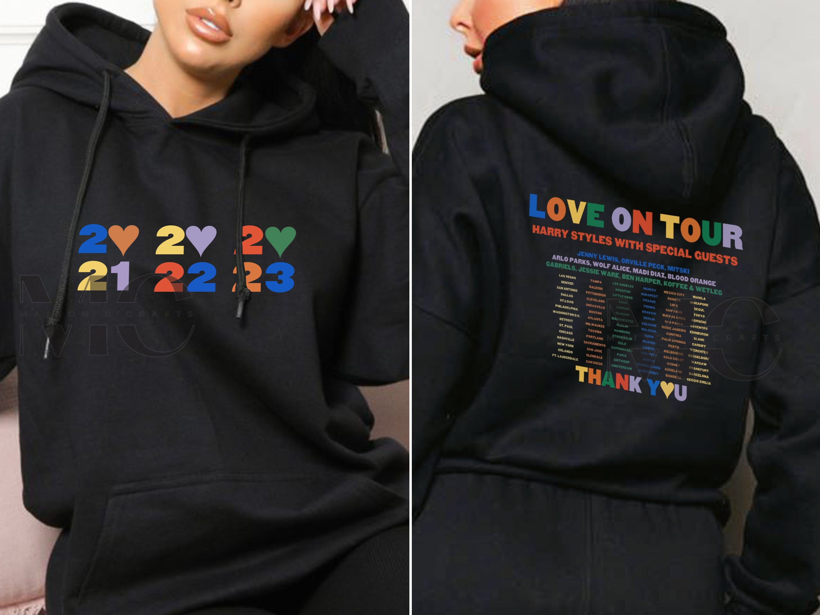 Harry Styles Love on Tour Hoodie Harry Styles Merch Thank You