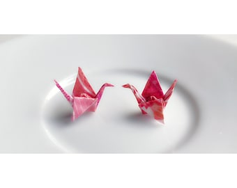 Origami Crane Earrings Handmade Japanese Paper Jewelry, Lightweight, Unique Gift for Her, Eco Friendly Statement Studs