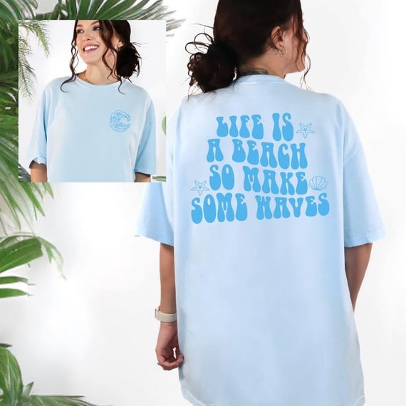 Life's a Beach Print T-shirt - Unisex - Etsy Life's a Beach Print T-shirt - Unisex - Etsy