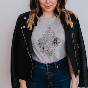 T-shirt en nid d&#39;abeille