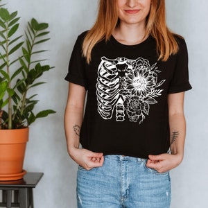 Floral ribcage shirt