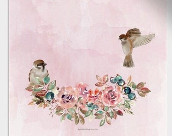 writing paper for letters Printable bird stationary - watercolor sparrow two versions - US letter size and A4 size - handwriting letters