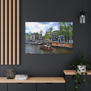 Amsterdam Canal Cruise Canvas Gallery Wraps
