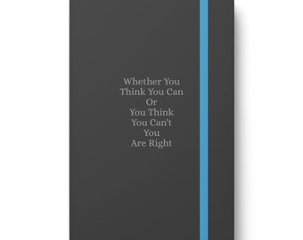 Inspirational Quote Journal - Black Matte Hardcover, Ruled