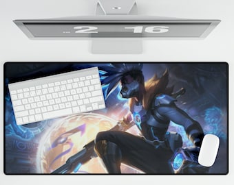 League Of Legends, Ekko, LoL, Mouse Pad Collection Gamer Gift, Gift Ideas  31x15.5 Gaming Desk Mats