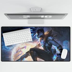 League Of Legends, Ekko, LoL, Mouse Pad Collection Gamer Gift, Gift Ideas  31x15.5 Gaming Desk Mats