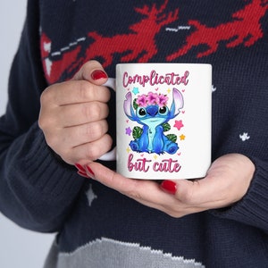 Lilo and Stitch, coffee Mug, Complicated but Cute, Birthday Gift, Girlfriend Gift, Cute gift, Stitch Disney, Cute Gift Ideas, Ceramic Mug 11 image 7