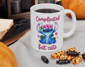 Lilo and Stitch, coffee Mug, Complicated but Cute, Birthday Gift, Girlfriend Gift, Cute gift, Stitch Disney, Cute Gift Ideas, Ceramic Mug 11