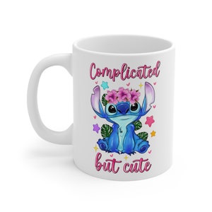 Lilo and Stitch, coffee Mug, Complicated but Cute, Birthday Gift, Girlfriend Gift, Cute gift, Stitch Disney, Cute Gift Ideas, Ceramic Mug 11 image 2