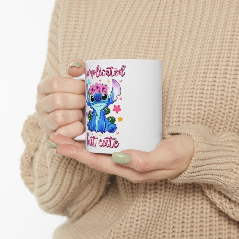 Lilo and Stitch, coffee Mug, Complicated but Cute, Birthday Gift, Girlfriend Gift, Cute gift, Stitch Disney, Cute Gift Ideas, Ceramic Mug 11 image 6