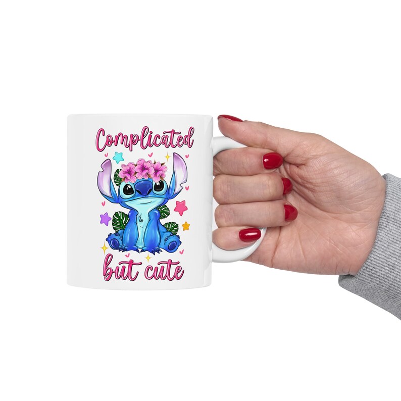 Lilo and Stitch, coffee Mug, Complicated but Cute, Birthday Gift, Girlfriend Gift, Cute gift, Stitch Disney, Cute Gift Ideas, Ceramic Mug 11 image 8
