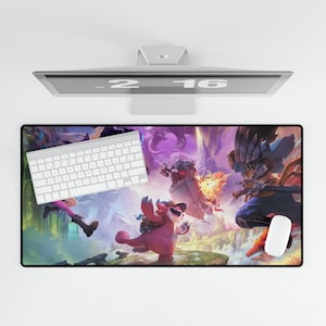League Of Legends, TFT Set , LoL, Mouse Pad Collection Gamer Gift, Gift Ideas  31x15.5 Gaming Desk Mats