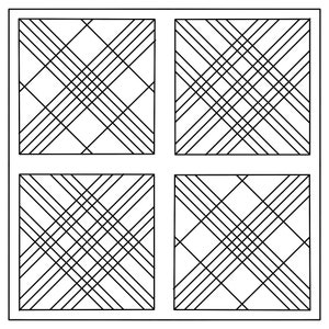 Downloadable and Printable Tartan Coloring Page or Template for Adults and Kids