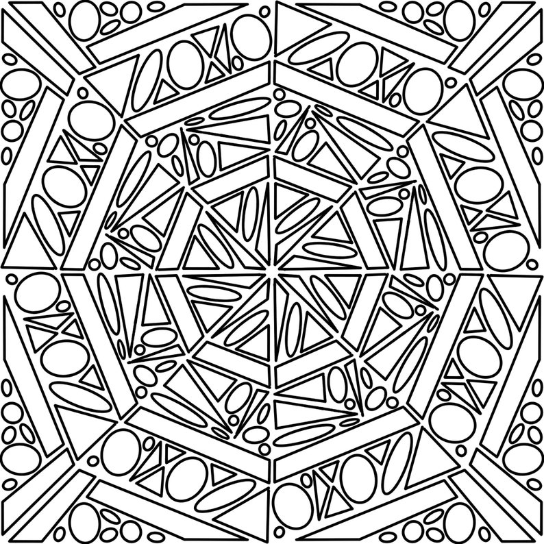 Downloadable and Printable Coloring Page or Template for Adults and ...