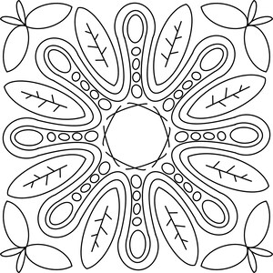 Downloadable and Printable Floral Coloring Page for Adults and Kids