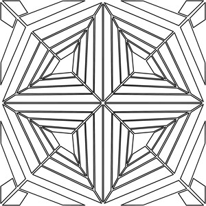 Downloadable and Printable Geometric Coloring Page for Adults and Kids