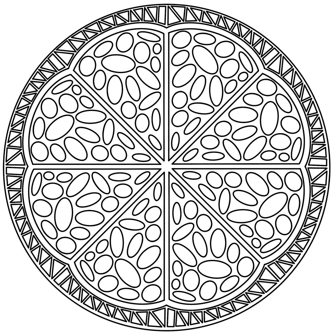 Downloadable and Printable Mandala Coloring Page or Template for Adults ...