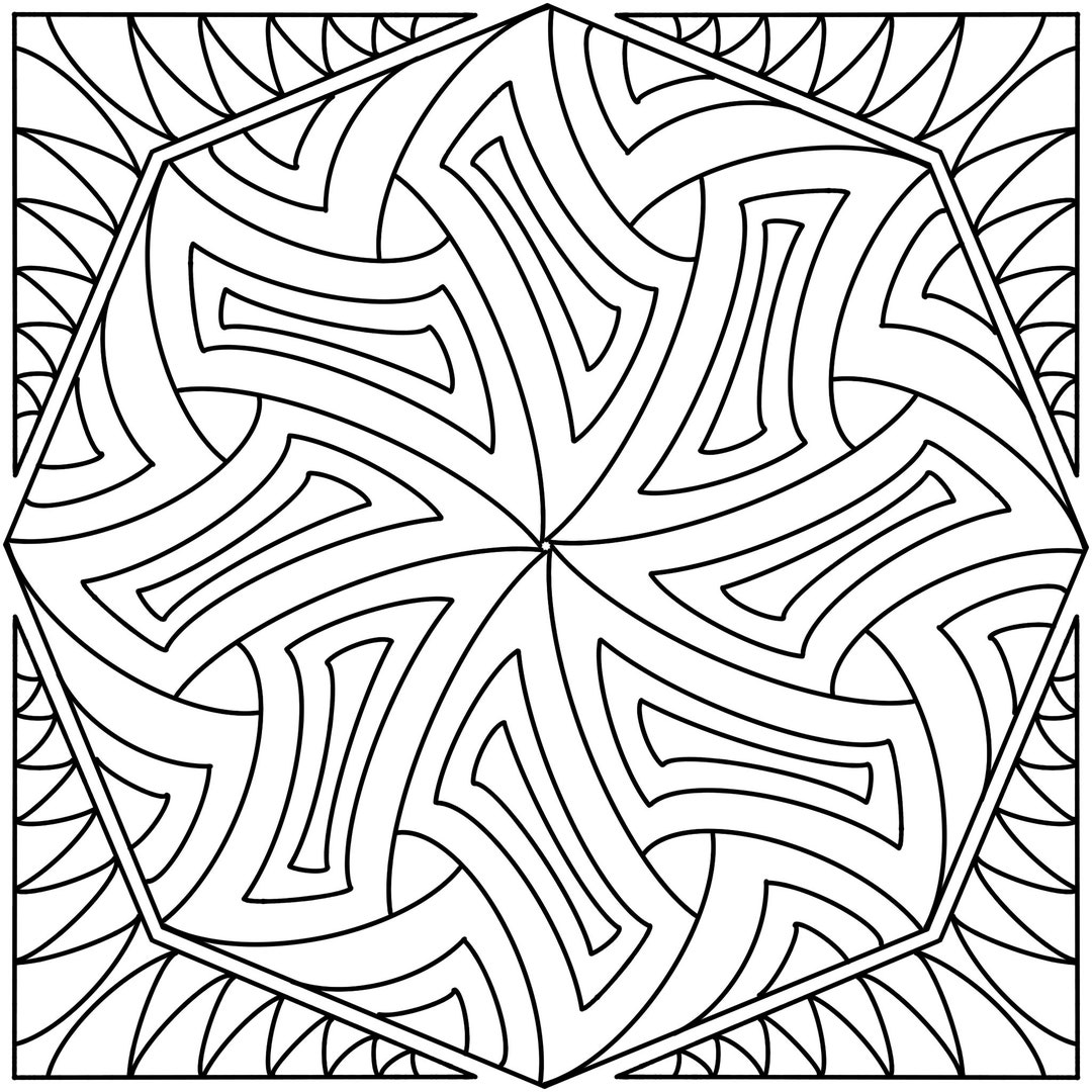 Downloadable and Printable Coloring Page or Template for Adults and ...