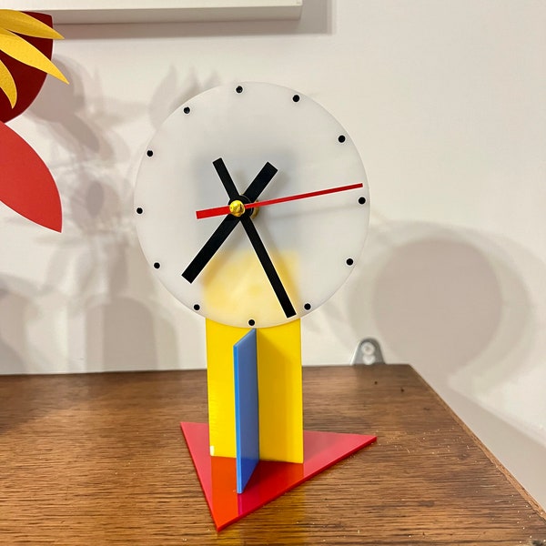 Horloge de table Memphis mid century