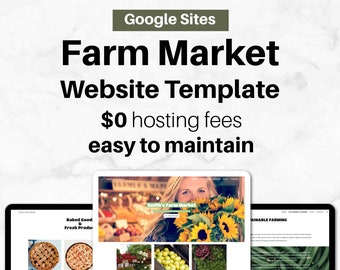 FARM MARKET Website Template | Google Sites | Farmer's Market, Vegetables, Fruit Stand, Baked Goods, Roadside Stand