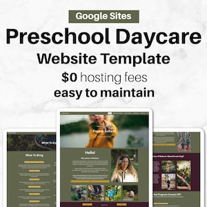フォレスト スクール ウェブサイト テンプレート | Google サイト | 自然学習、家庭保育、育児、幼稚園、幼児教育向け | 予算