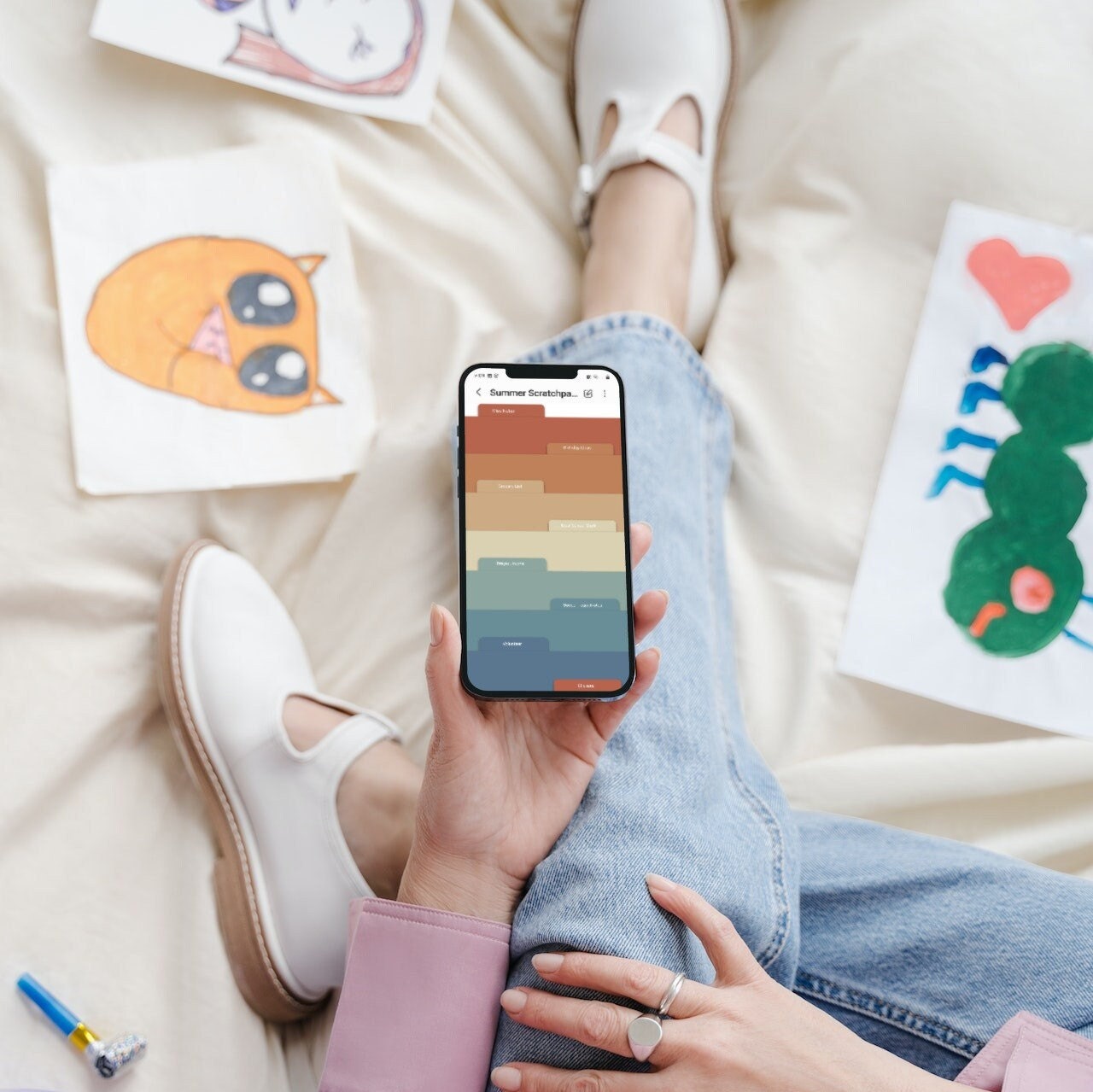 SCRATCHPAD SLIM blank for Digital Planning Summer Theme Etsy