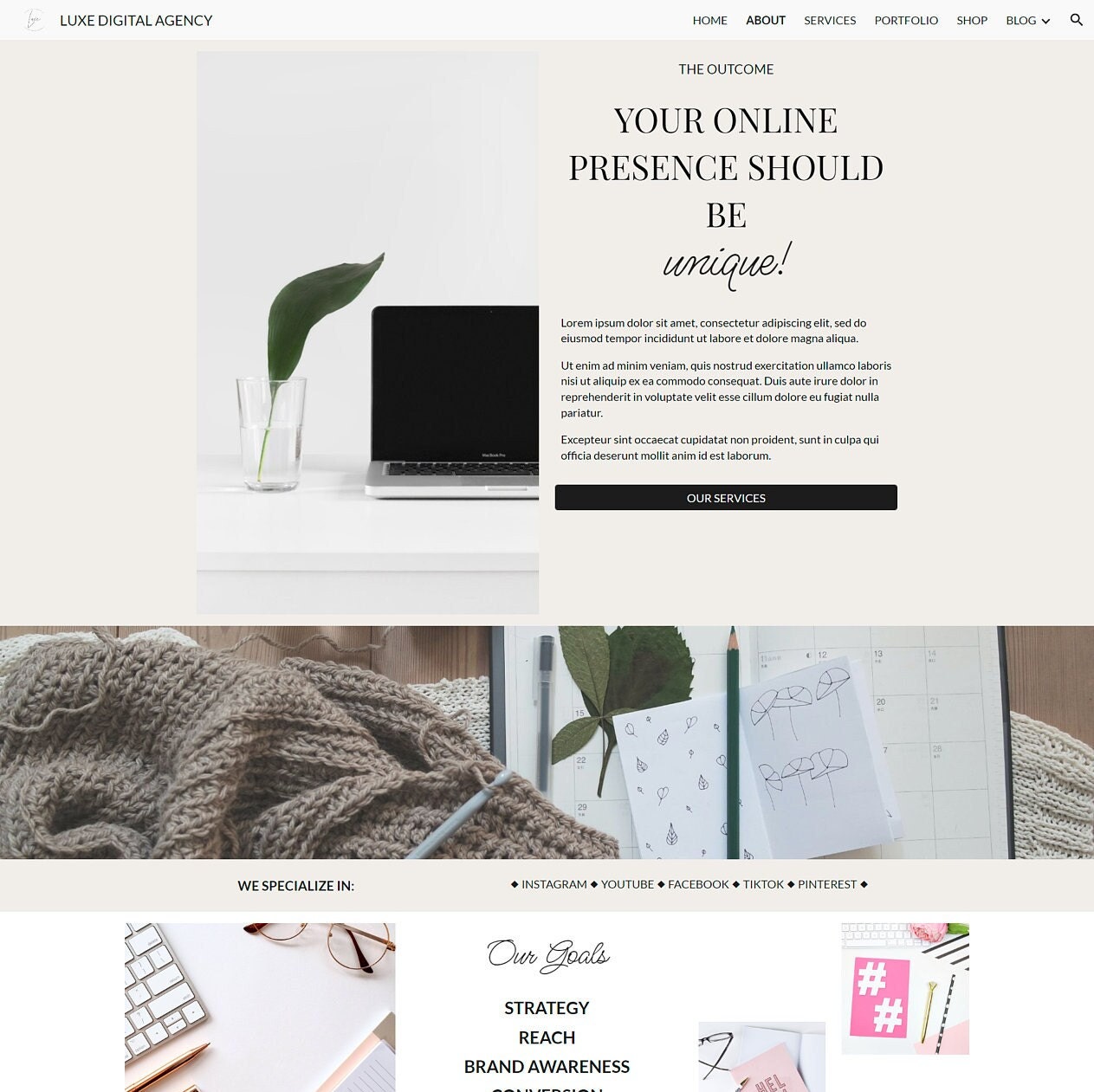 DIGITAL AGENCY Website Template | Google Sites | Social Media ...