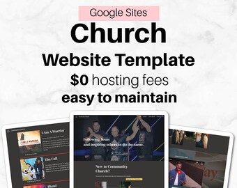 Church Website Template for Church, Synagogue, Temple, Chapel, Charity, Non-Profit, Pastor | Free Hosting Included | Google Sites