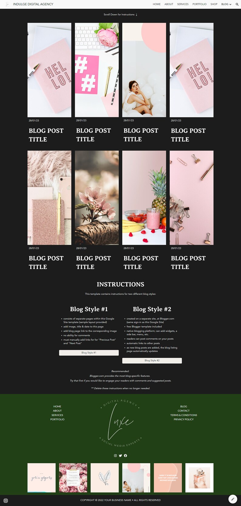 DIGITAL AGENCY Website Template | Google Sites | Social Media ...