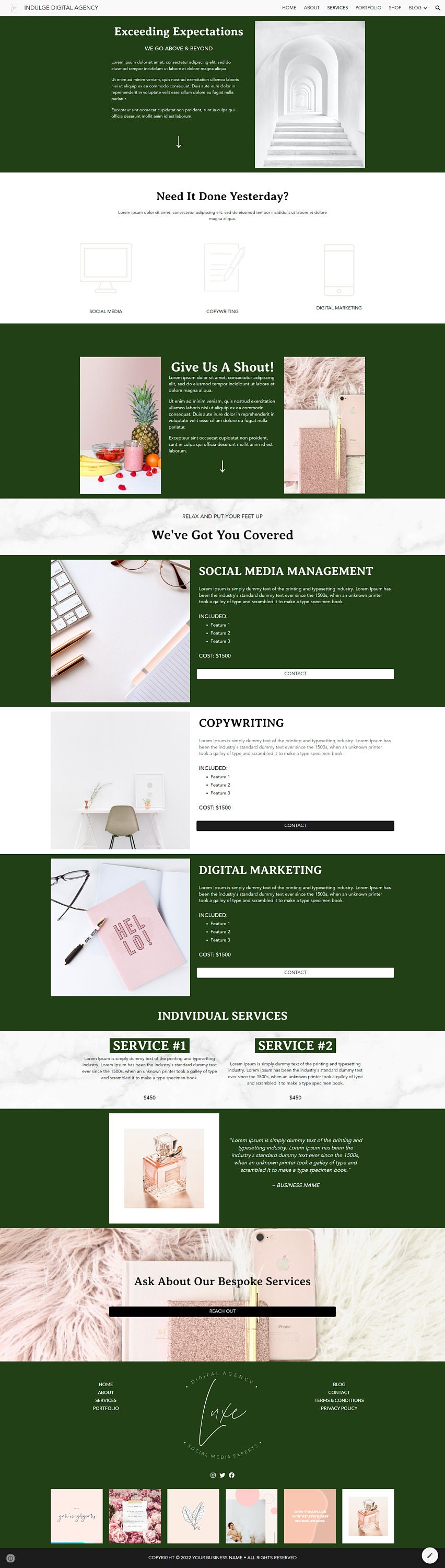DIGITAL AGENCY Website Template | Google Sites | Social Media ...