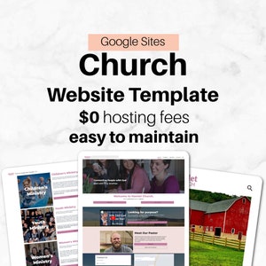 Church Website Template for Church, Synagogue, Temple, Chapel, Charity, Non-Profit, Pastor | Free Hosting Included | Google Sites