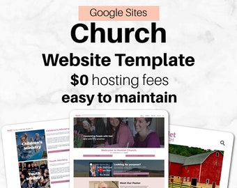 Church Website Template for Church, Synagogue, Temple, Chapel, Charity, Non-Profit, Pastor | Free Hosting Included | Google Sites