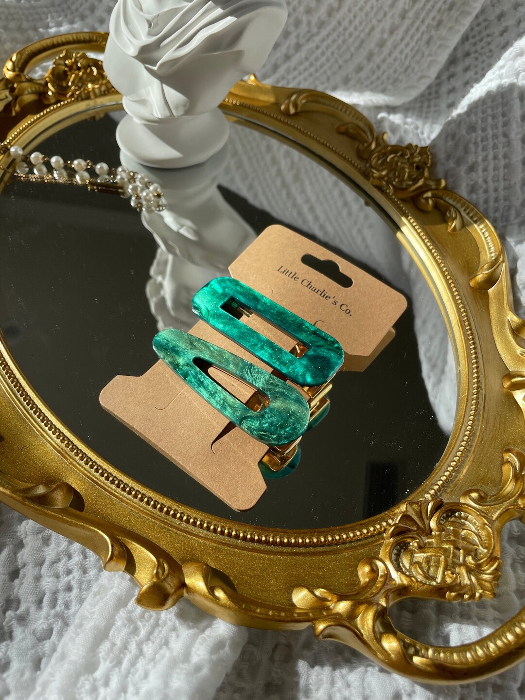 EMERALD Hair Clip Set Makeup Clips Hair Accessories Etsy