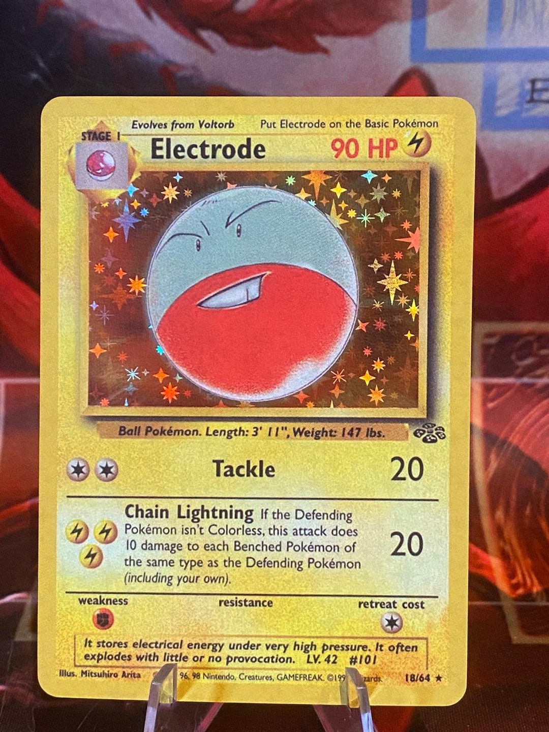 Electrode Jungle Fossil Base Set Pokemon Custom Card Etsy