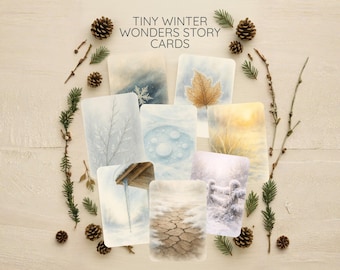 Tiny Winter Wonders Story Cards | Winter Nature Story Cards for Kids | Preschool Storytelling Printable | Montessori Learning